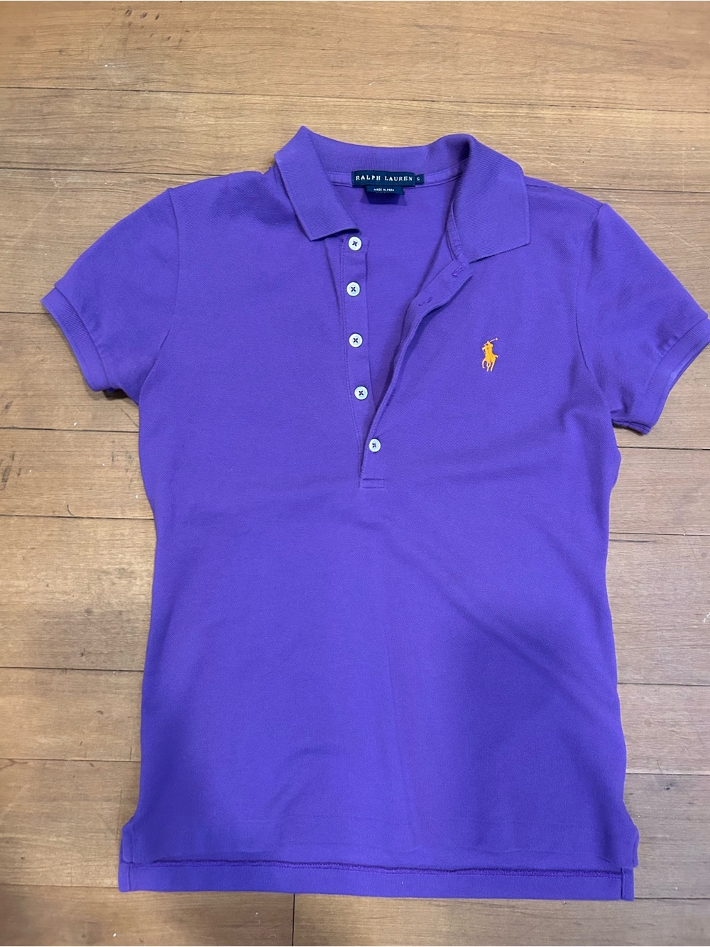 Ralph Lauren Purple Polo with Yellow Pony Logo